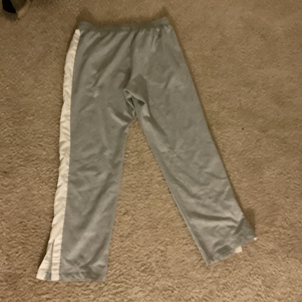 Gray Pants with White Side Stripe